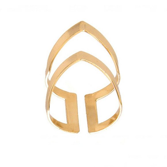 NWOT Gold Arrow Layer Ring - Picture 3 of 8